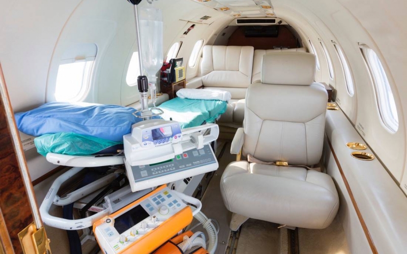 Interior of Epsilon Aviation’s Emergency Ambulance Aircraft Interior of Epsilon Aviation’s Emergency Ambulance Aircraft